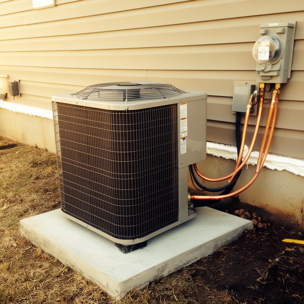 New AC condenser unit installed at an Oakland CA residence